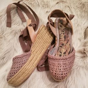 New Sam Edelman tie up espadrilles